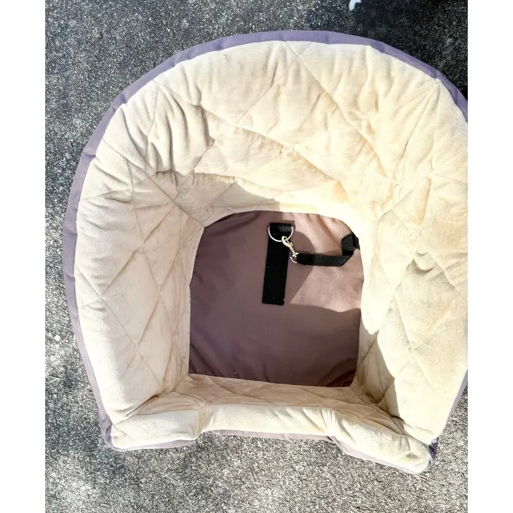 K&H Pet Products Cozy Dog / Cat Booster Car Seat – Neutral Tan & Beige